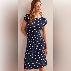 Navy Polka Dot Dress